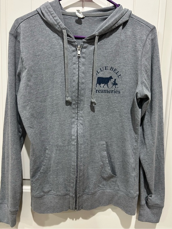 Blue Bell Creameries Tops - Gray Zip-Up Hoodie